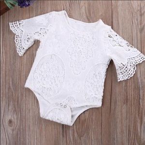 Baby Girl’s Lace Ruffle Romper